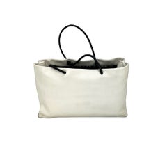 Chanel Essential 31 Rue Cambon Shopping White Leather Tote Bag