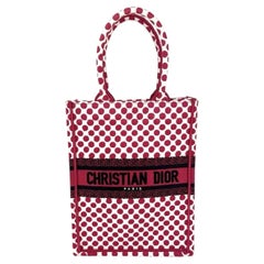 Christian Dior Canvas Dior Amour Dots Vertical Book Tote Bag