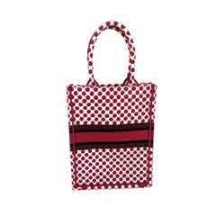 Christian Dior Canvas Dior Amour Dots Vertical Book Tote Bag