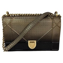 Christian Dior Diorama Cannage Embossed Calfskin Ombre Crossbody Bag
