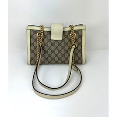 Gucci GG Supreme Small Padlock Leather Ebony Tote Bag