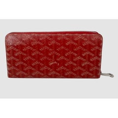 Goyard Matignon GM Wallet Goyardine Red Zip Around Clutch