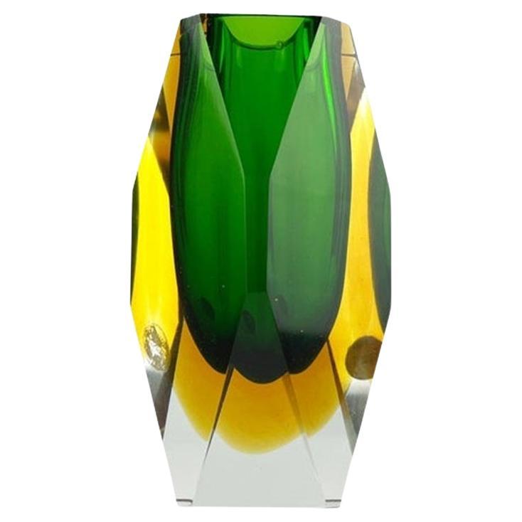 Vaso in vetro di Murano Sommerso italiano d
epoca degli anni 
70