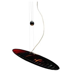 Postmodern Italian Black Titania Pendant Lamp by Alberto Meda and Paolo Rizzatto