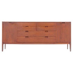 Mount Airy Janus Mid Century Walnut 14 Drawer Lowboy Dresser Credenza Beautiful