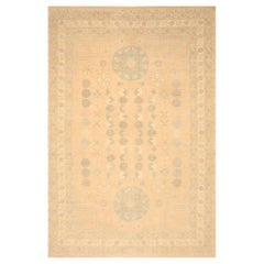 Tappeto Afghanistan Khotan - Lana Verde Avorio Taupe - 99669