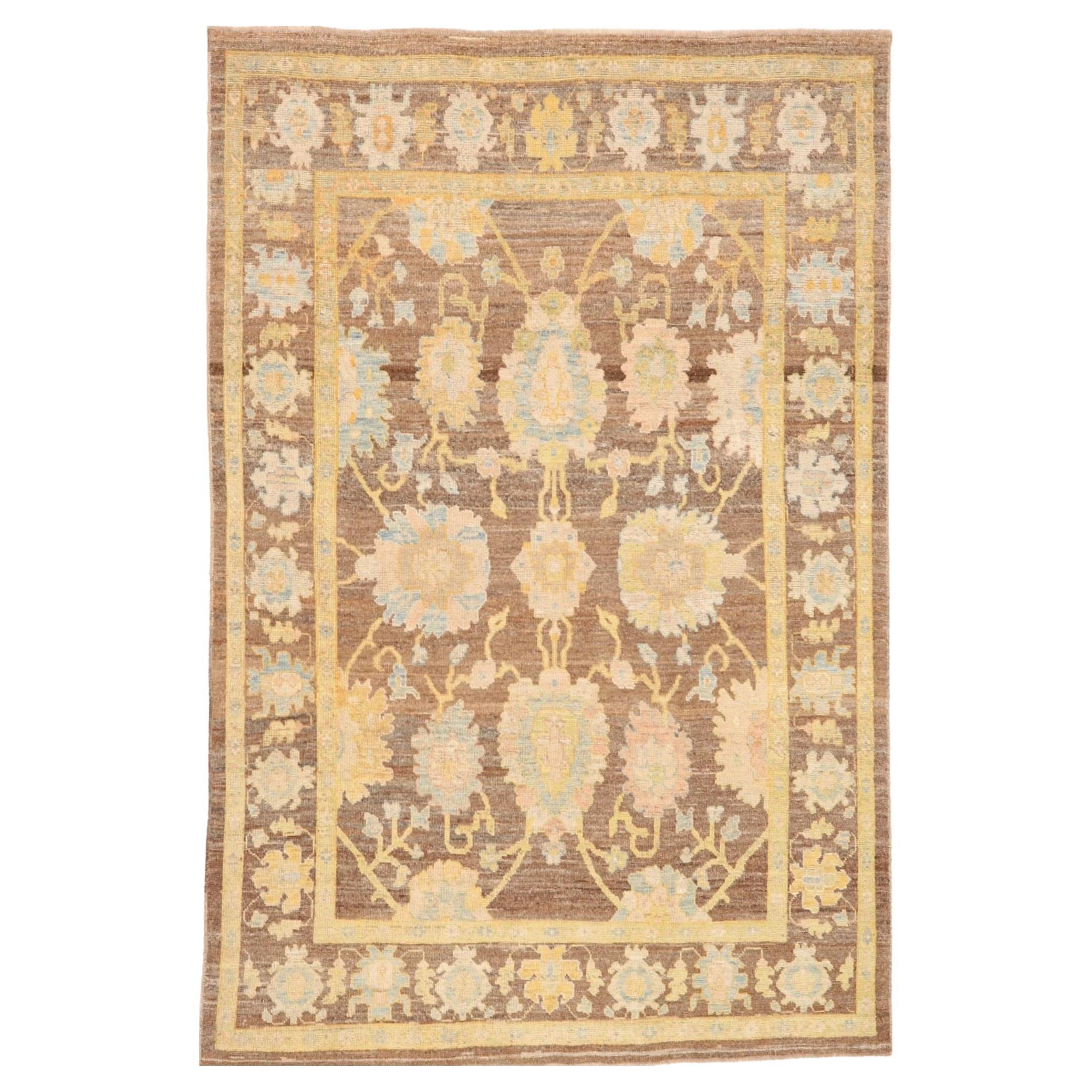 Collection Turkey Rose Tapis de sol - Laine Bleu Brown Ivoire - 88719