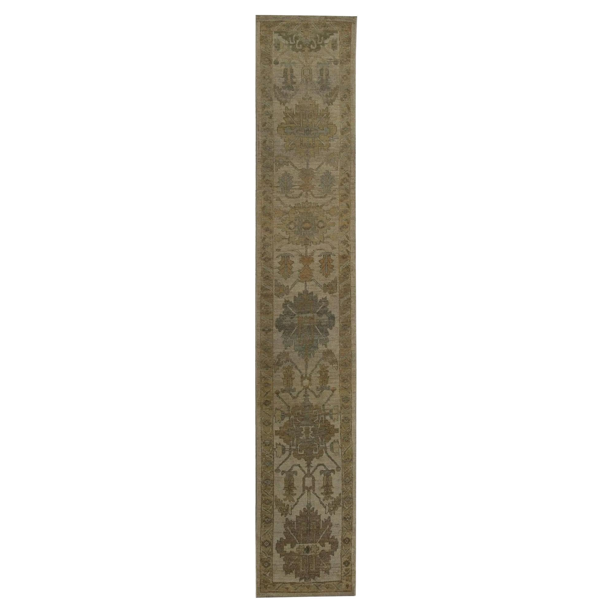 Turkey Oushak Runner Rugs - Design - 99080 For Sale
