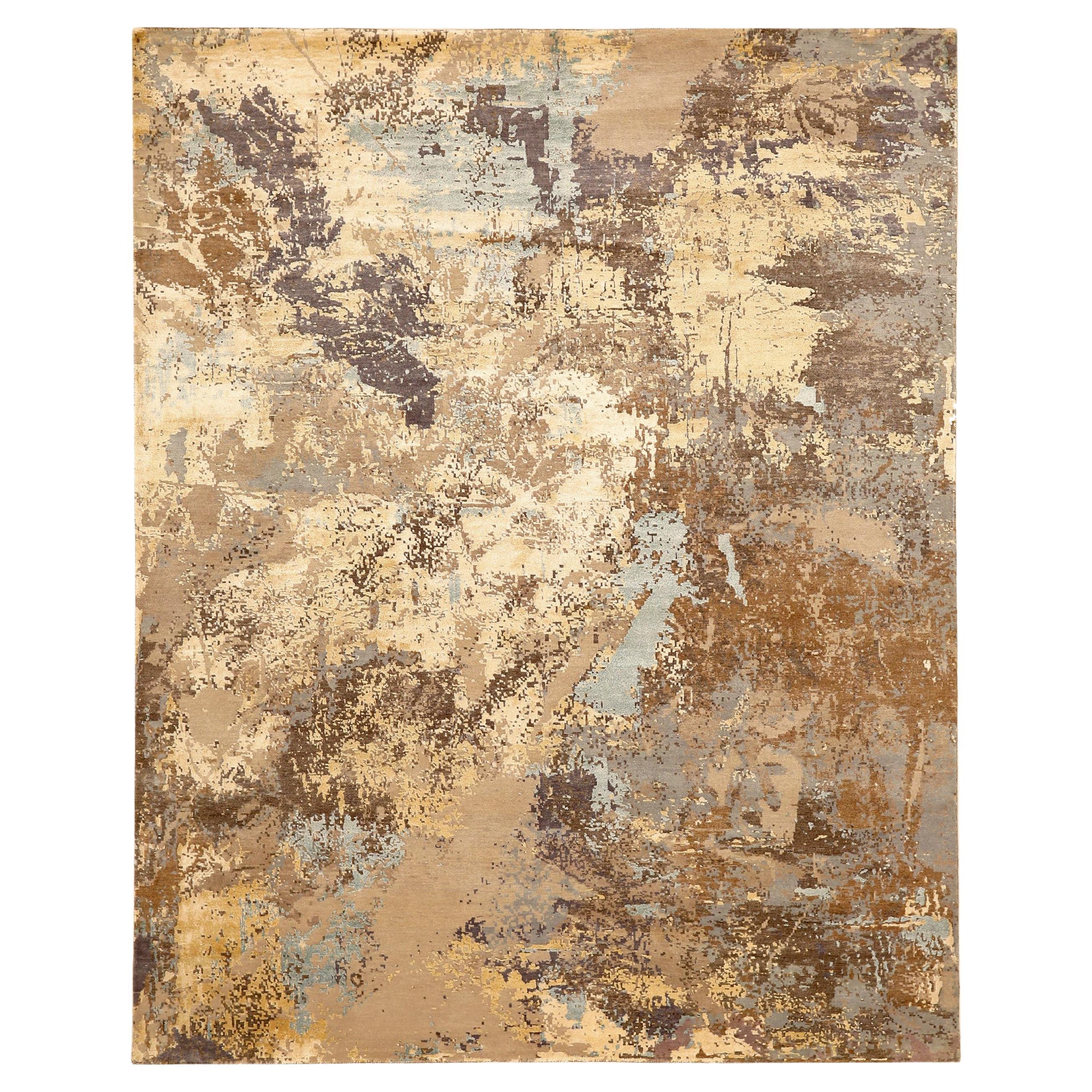 Indien Modern Area Rugs - Wolle Brown Elfenbein Taupe Design - 93827