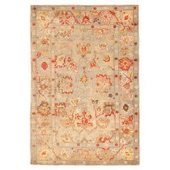 Turkey Abadeh Area Rugs - Wool Light Blue Red Yellow - 94598