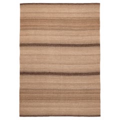 Afghanistan Abadeh Area Rugs - Wool Brown Ivory Taupe Design - 94628