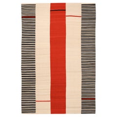 Afghanistan Abadeh Area Rugs - Wool Black Ivory Red Design - 94631