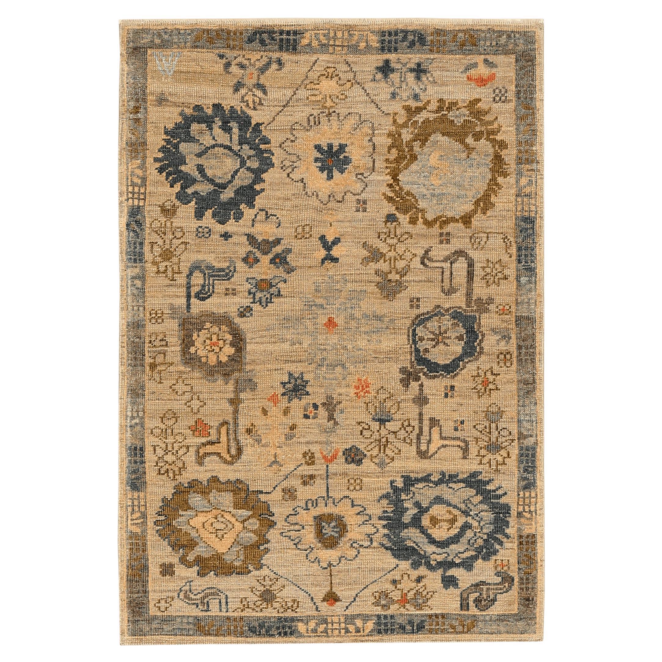 Abadeh Afghanistan Abadeh Kleiner Teppich - Wolle Elfenbein Design - 94637
