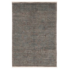 Afghanistan Abadeh Small Rug - Wool Brown Gray Design - 94642