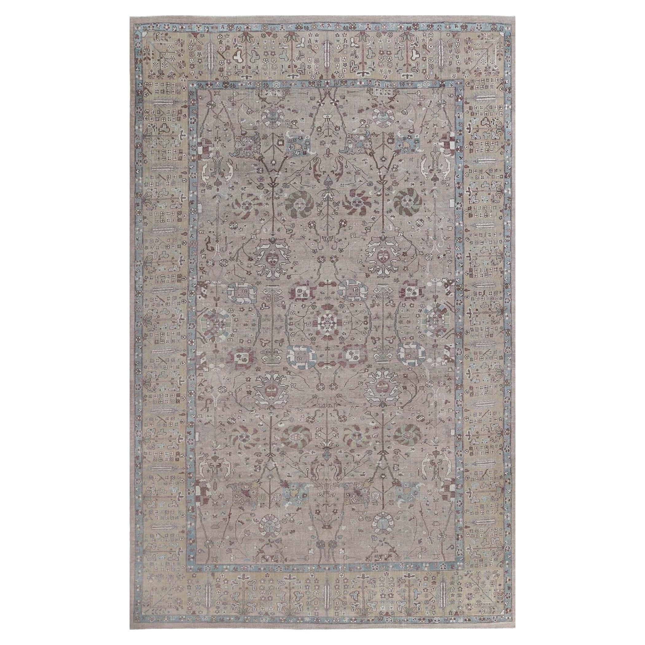 Afghanistan Sultanabad Over Size Teppich aus Wolle in Taupe in Übergröße - 95459