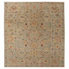 Sultanabad-Teppiche aus Wolle in Elfenbein und Taupe aus Afghanistan, 95798