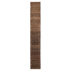 Tappeto Persiano Malayer Runner - Design Marrone Lana - 94567