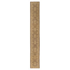 Afghanistan Sultanabad Läufer Teppich - Wolle Braun Elfenbein Design - 95820