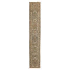 Afghanistan Oushak Läufer Teppich - Wolle Braun Elfenbein Design - 95825