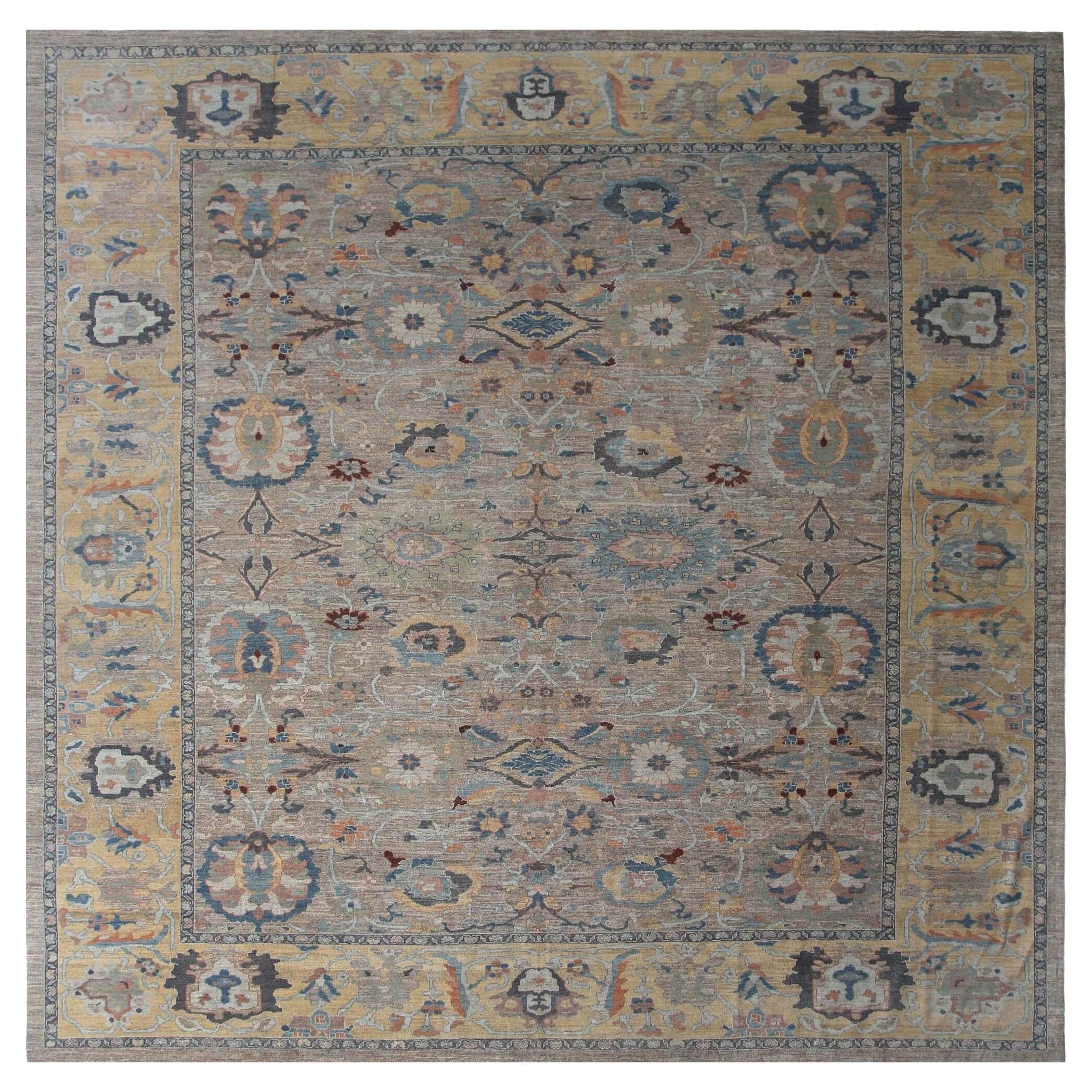 Afghanistan Sultanabad Over Size Teppich - Wolle Brown Design - 95679