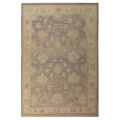 Turkey Oushak Over Size Rug - Wool Brown Design - 95848