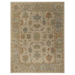 Afghanistan Oushak Over Size Teppich - Wolle Elfenbein Design - 95936
