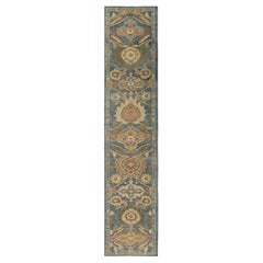 Turkey Sultanabad Runner Rug - Wool Gray Design - 95776