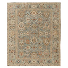 Afghanistan Sultanabad Over Size Teppich - Wolle Blau Grau Design - 95881