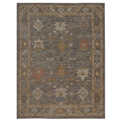 Afghanistan Tapis de sol Oushak - Laine Design Brown - 96012