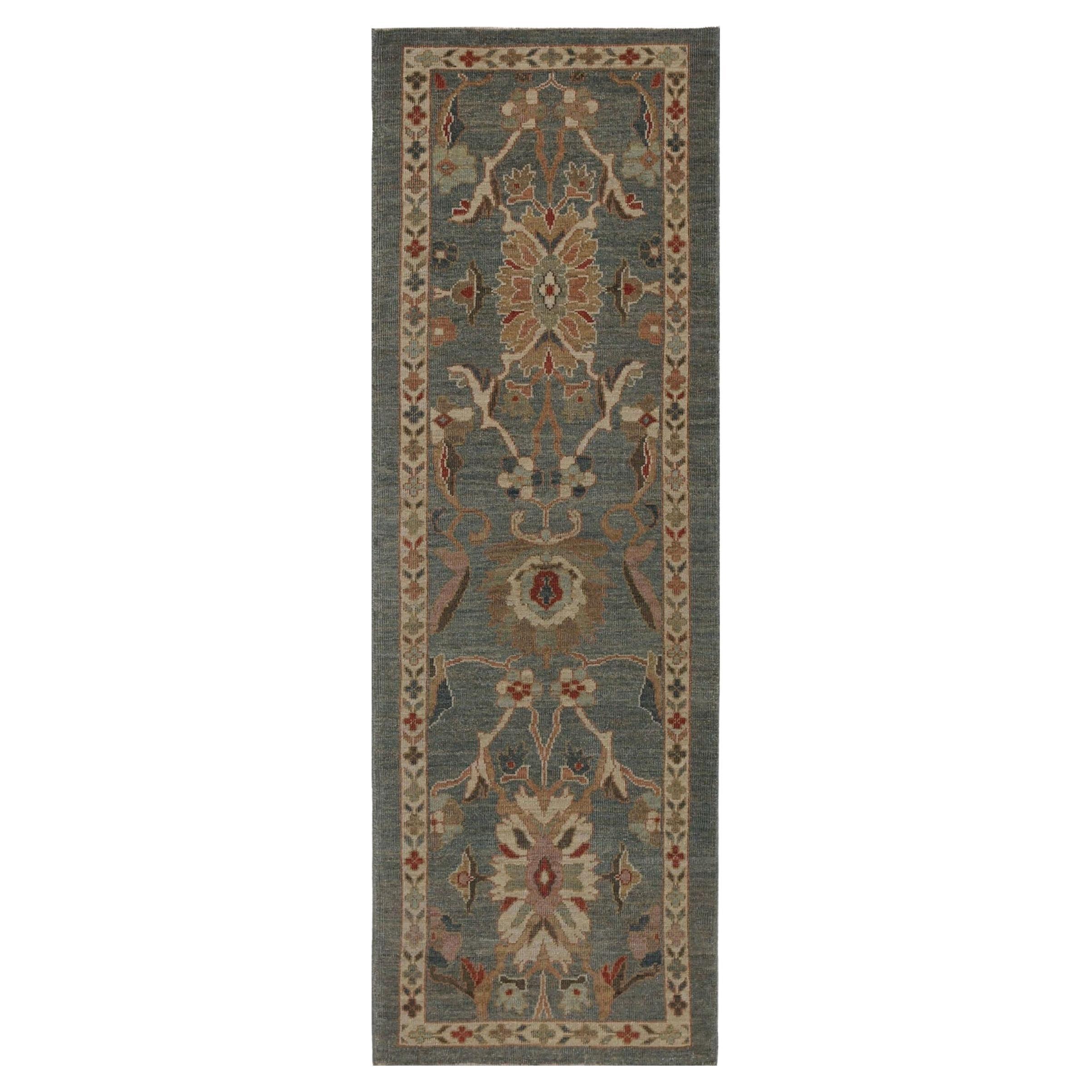 Afghanistan Sultanabad Runner Rug - Wool Gray Design - 96016