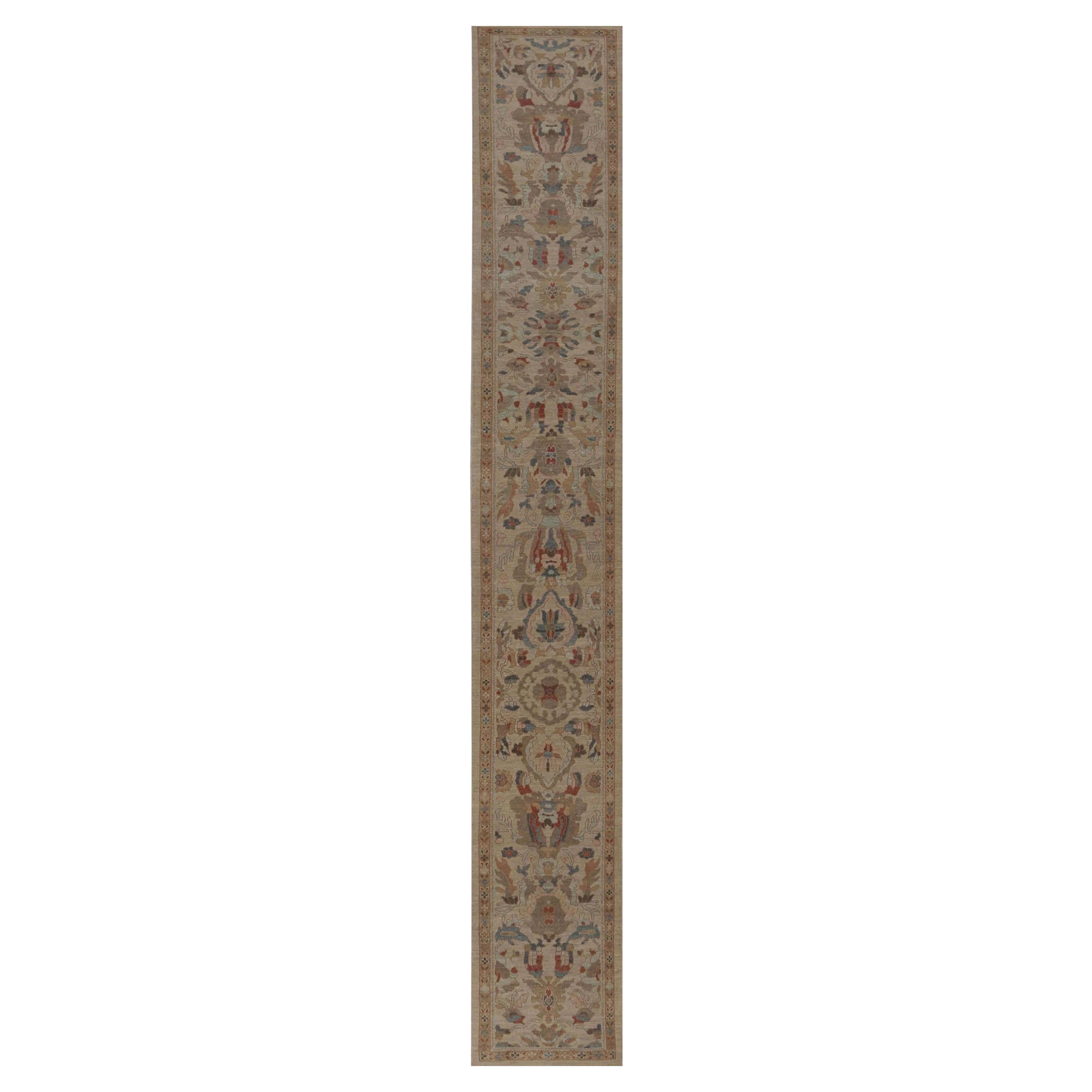 Afghanistan Sultanabad Läufer Teppich - Wolle Elfenbein Design - 95988