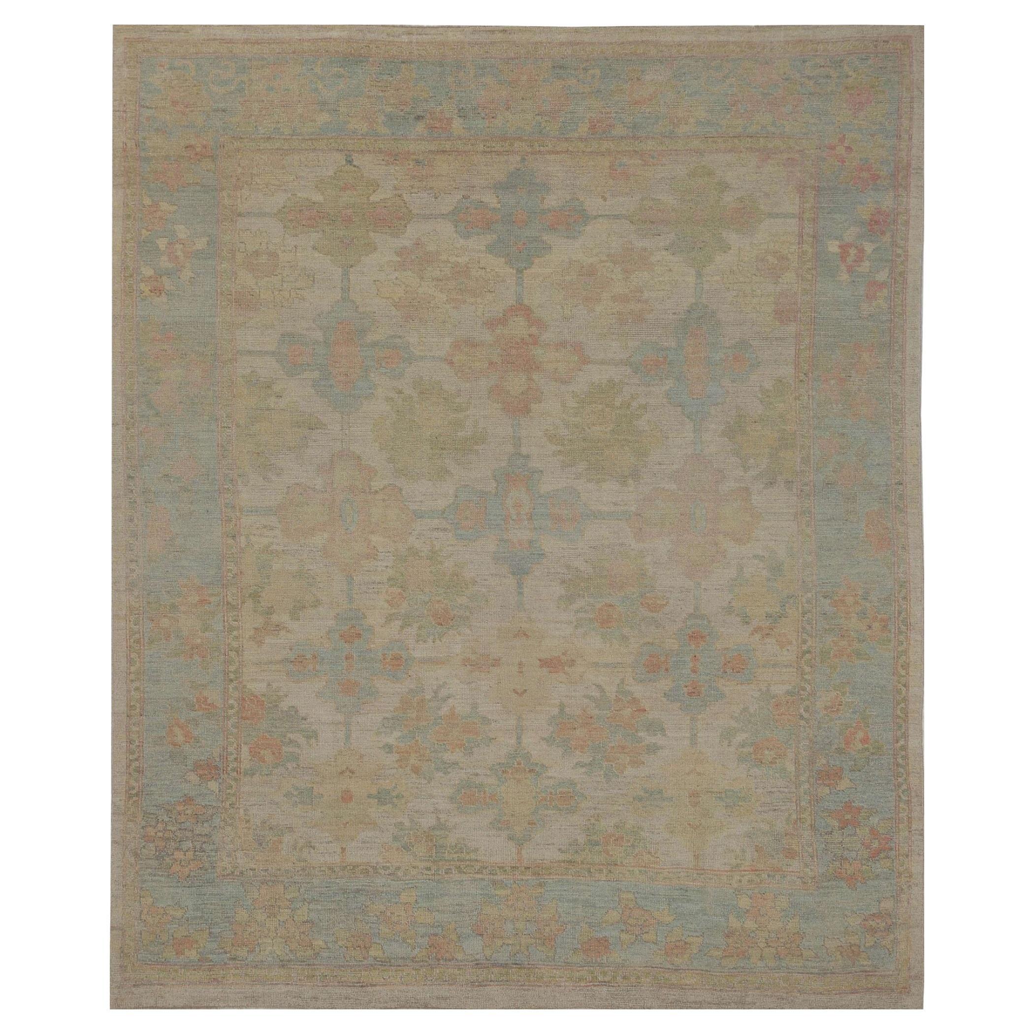 Oushak-Teppiche aus Afghanistan - Wolle in elfenbeinfarbenem Design - 95997