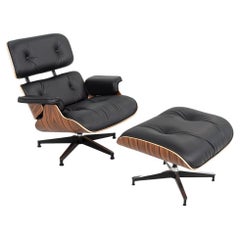 2024 Herman Miller Eames Lounge Chair and Ottoman in Black Leather