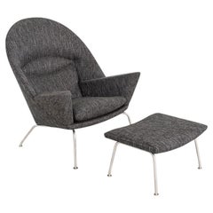 2022 CH468 Oculus Lounge Chair and Ottoman by Hans Wegner for Carl Hansen