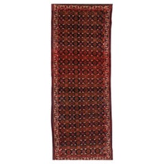 Tapis persans Varamin vers 1910 - Laine bleu marine rouge jaune motif bleu marine - 99581