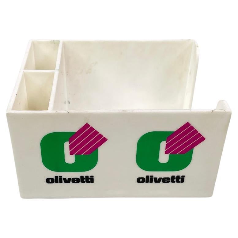 Italian modern plastic storage for Olivetti, 1970s in vendita