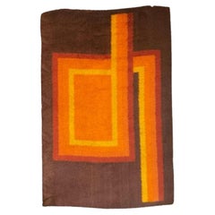 Vintage French Cubist Rug, 1970s