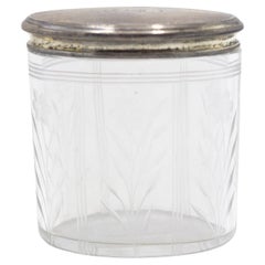 Caja Art Déco de cristal y plata