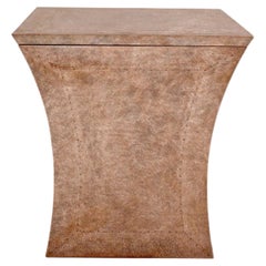 Art Deco Side Table, Copper-Clad Accent Table