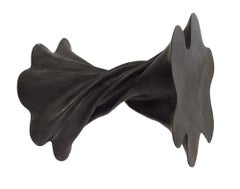 Cast Bronze Side Table (Black Marble), Waltz Sculptural Base