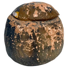 Shun Kumagai Contemporary Japanese Round Cast Glass Lidded Vessel
