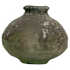 Shun Kumagai Contemporary Japanese Round Cast Glass Vase