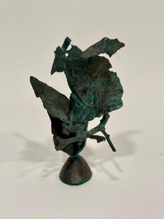 Escultura abstracta de bronce titulada "Mariposa" de Ryokichi Mukai, Japón c1970s