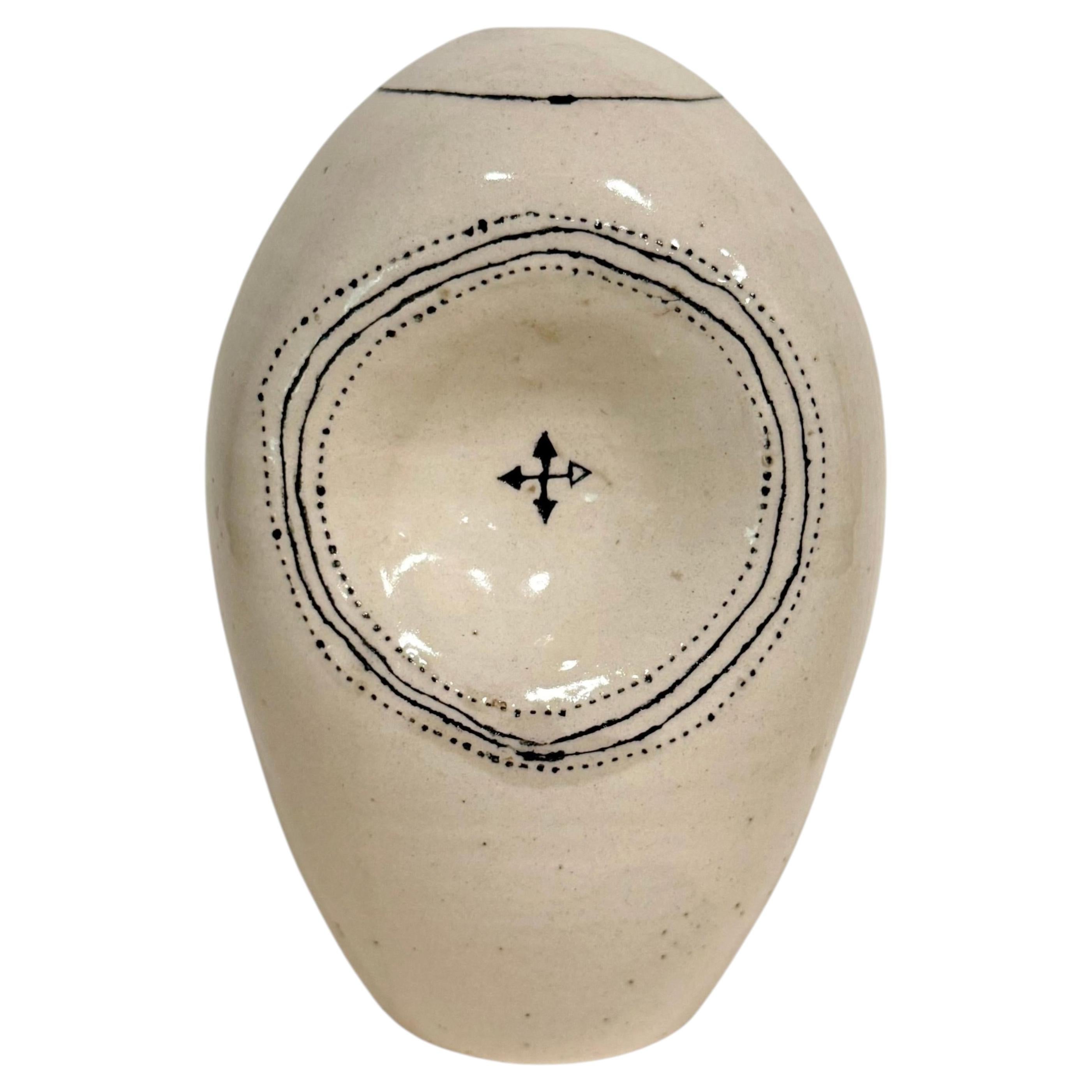 Rare Kazuo Yagi Ceramic Sculpture Vase c1960s Japan
