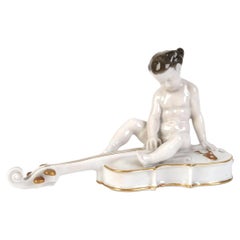 Figura de porcelana «Violonchelista», de Rosenthal, obra de Ferdinand Liebermann, 1914-1922