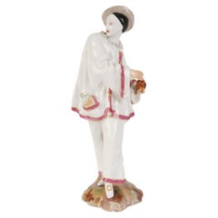 Porcelain Figure "Harlequin", France by Samson, End of 19th Century