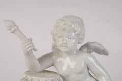 Porcelain Figure "Cherub with Torch", Sculptor by François Nicolas Kessler