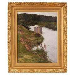 Painting "Bath House", Russia (Russian Empire) By Apsītis Aleksandrs, 1915