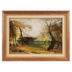 Painting "Autumn Landscape", Latvia (Ussr) By Garkusha Anatoly, 1960s