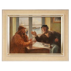 Painting "Fishermens", Denmark By Jensen Oluf Simony, 1901